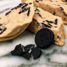 Load image into Gallery viewer, Vegan Cookies and Cream Fudge - 1/2 pound - Rochester Fudge
